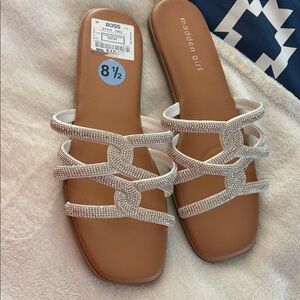 Madden Girl Sparkling White Sandals